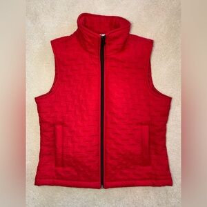 Tommy Hilfiger red puffer vest. Label shows Large, but fits like a Medium.